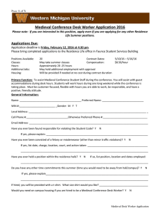 Medieval Conference Desk Worker Application 2016