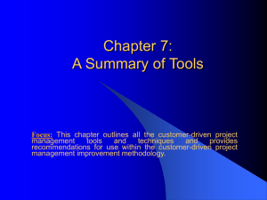 Chapter 7: A Summary of Tools
