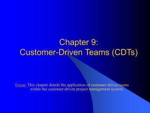 Chapter 9: Customer-Driven Teams (CDTs) .