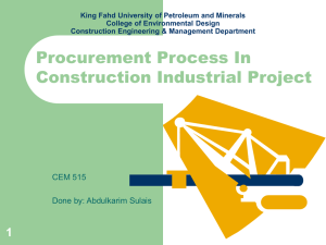 King Fahd University of Petroleum and Minerals College of Environmental Design