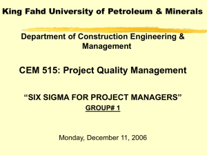 King Fahd University of Petroleum &amp; Minerals Management