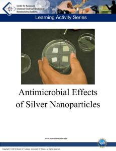Antimicrobial Effects of Silver Nanoparticles Learning Activity Series