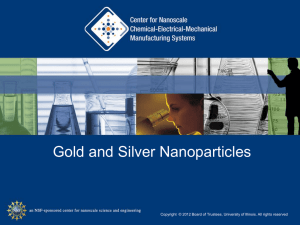 Gold and Silver Nanoparticles .