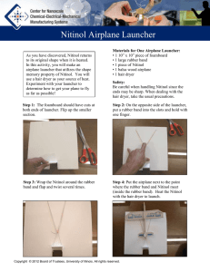 Nitinol Airplane Launcher