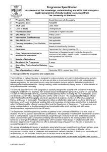 Social Sciences with Geography ACEU080 L900, F800 Undergraduate