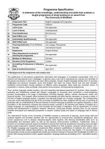 Programme Specification