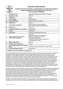 Programme Specification