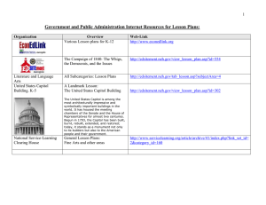 Government and Public Administration Internet Resources for Lesson Plans: