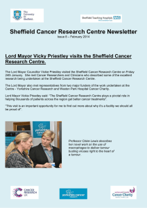 Sheffield Cancer Research Centre Newsletter  Research Centre.