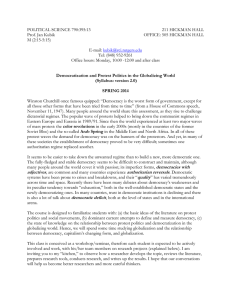 POLITICAL SCIENCE 790:395:13 211 HICKMAN HALL Prof. Jan Kubik OFFICE: 505 HICKMAN HALL