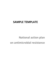 National action plan on antimicrobial resistance SAMPLE TEMPLATE