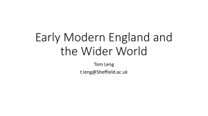 Early Modern England and the Wider World Tom Leng