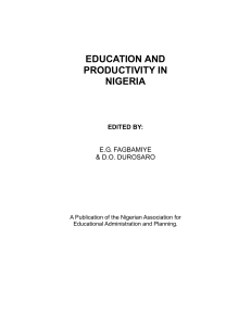 EDUCATION AND PRODUCTIVITY IN NIGERIA