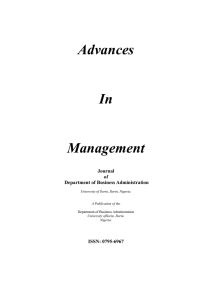 Advances  In Management