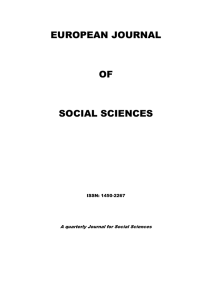 EUROPEAN JOURNAL  OF SOCIAL SCIENCES