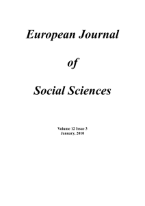 European Journal of Social Sciences