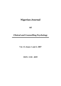 Nigerian Journal Of Clinical and Counselling Psychology