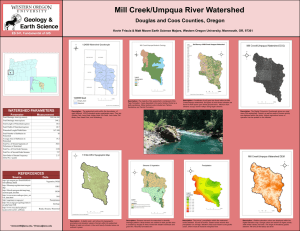 Mill Creek/Umpqua River Watershed ES 341, Fundamental of GIS