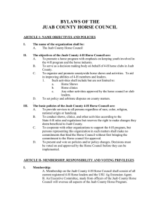 BYLAWS OF THE JUAB COUNTY HORSE COUNCIL