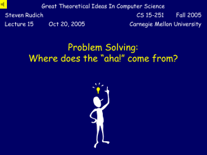 Great Theoretical Ideas In Computer Science Steven Rudich Lecture 15