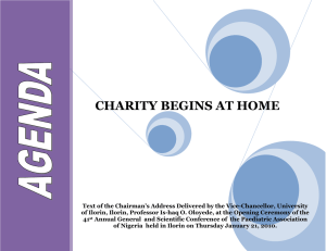 CHARITY BEGINS AT HOME