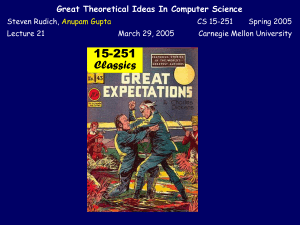 15-251 Classics Great Theoretical Ideas In Computer Science Steven Rudich,