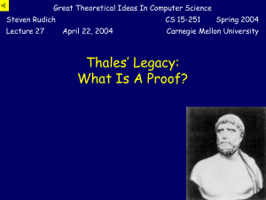 Great Theoretical Ideas In Computer Science Steven Rudich Lecture 27