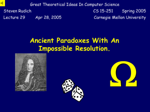 Great Theoretical Ideas In Computer Science Steven Rudich Lecture 29
