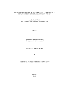 IMPACT OF THE 2009-2010 CALIFORNIA BUDGET CRISIS ON PUBLIC