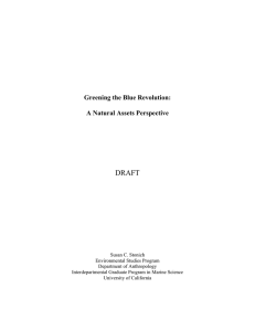 DRAFT Greening the Blue Revolution:  A Natural Assets Perspective