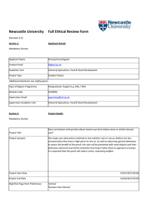 Newcastle University  Full Ethical Review Form  (Version 2.1)