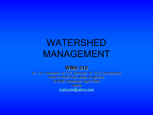WATERSHED MANAGEMENT WMA 510