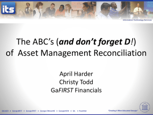 and don’t forget D of  Asset Management Reconciliation April Harder Christy Todd