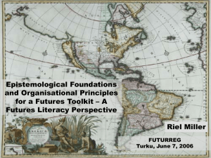 Epistemological Foundations and Organisational Principles for a Futures Toolkit – A
