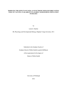 MODELING THE EFFECTS OF USING AN ELECTRONIC DEMAND FORECASTING