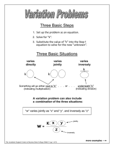 Three Basic Steps Three Basic Situations