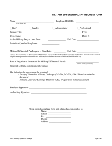 MILITARY DIFFERENTIAL PAY REQUEST FORM  Staff