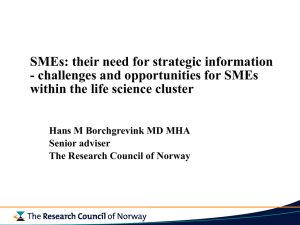 SMEs: their need for strategic information within the life science cluster