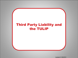 Third Party Liability and the TULIP Updated 01/26/2012