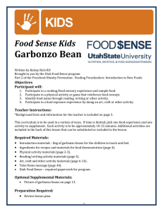 Garbonzo Bean Food $ense Kids