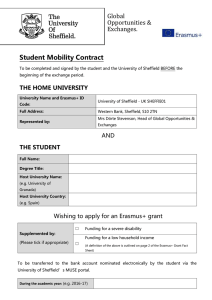 Global Opportunities &amp; Exchanges. Student Mobility Contract