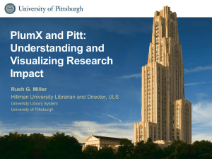 PlumX and Pitt: Understanding and Visualizing Research Impact
