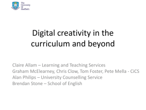Digital creativity in the curriculum and beyond