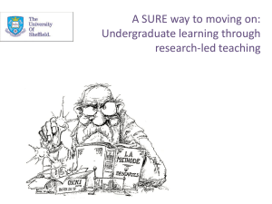 A SURE way to moving on: Undergraduate learning through research-led teaching