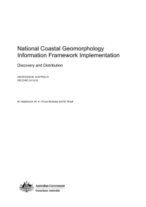 National Coastal Geomorphology Information Framework Implementation Discovery and Distribution GEOSCIENCE AUSTRALIA
