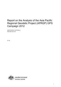 Report on the Analysis of the Asia Pacific Campaign 2012 GEOSCIENCE AUSTRALIA