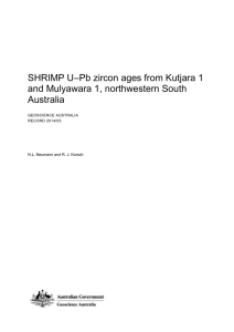–Pb zircon ages from Kutjara 1 SHRIMP U Australia