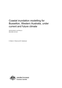Coastal inundation modelling for Busselton, Western Australia, under current and future climate
