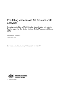 Emulating volcanic ash fall for multi-scale analysis: