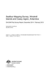 Seafloor Mapping Survey, Windmill Islands and Casey region, Antarctica